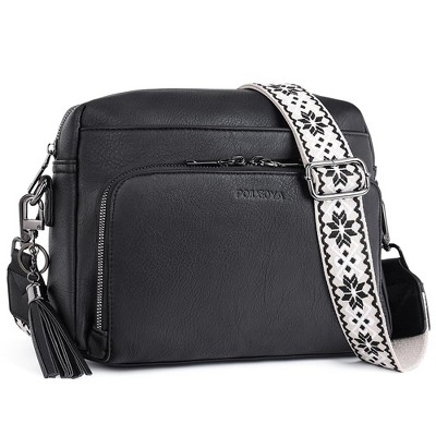 Crossbody Purses for Women Trendy,Vegan Leather Medium Crossbody Bag,Women's Crossbody Travel Purse Built in Wallet
