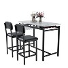 CAVINAS Dining Table Set for 2 Kitchen Table Table and Chair with 2 Upholstered Chairs, Bar Dining Table Set for Small Spaces - 4 of 4