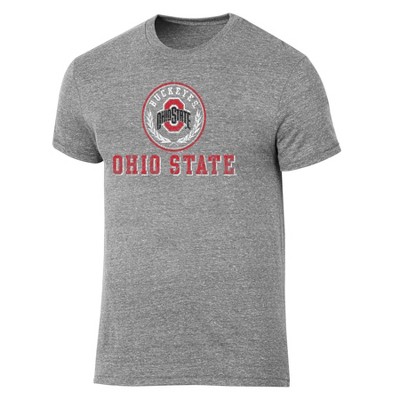 NCAA Ohio State Buckeyes Men's Gray Tri-Blend T-Shirt