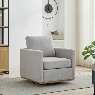 Anybear 30.7" Light Gray Modern Swivel Chair