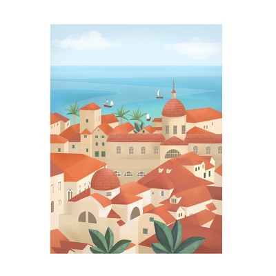 Canvas Wall Art - Petra Lizde  'Dubrovnik Old Town' Wall Art for Living Room, Bedroom, or Office Décor by Trademark Fine Art