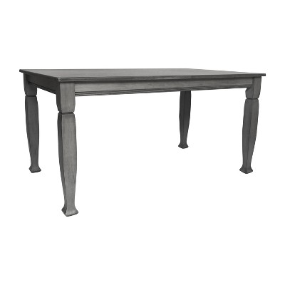 Flash Furniture Grace Solid Wood Dining Table with Turned Wooden Legs, Commercial Grade Heavy Duty Rectangle Wood Table for 6