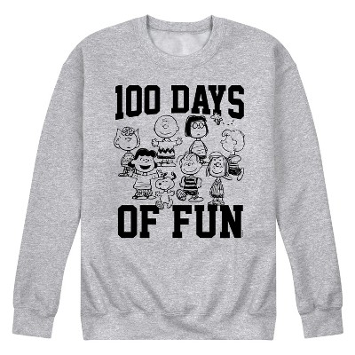 Men's - Peanuts - 100 Days Of Fun Graphic Fleece Sweatshirt
