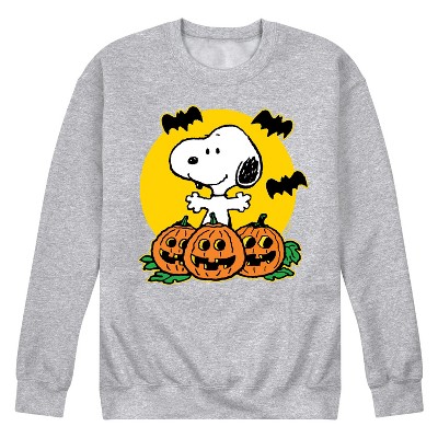 Men's - Peanuts - Snoopy Halloween Pumpkin Patch Graphic Fleece Sweatshirt