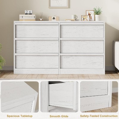 Drawer Dresser for Bedroom, 46in Wide Natural Oak with Large Storage, Wooden Dresser Organizer for Living Room, Nursery, Entryway