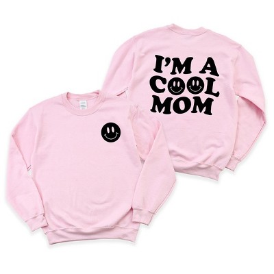 Simply Sage Market S.W.Smiley I'm A Cool Mom Smiley Face Front And Back Sweatshirt