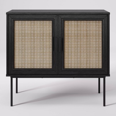 Emmet Compact Sideboard Buffet with Cane Doors - CorLiving