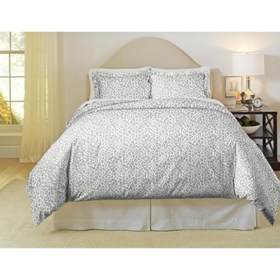 Pointehaven 180 GSM 100% Soft Cotton Super Heavy Weight Flannel Printed Oversized Duvet Set