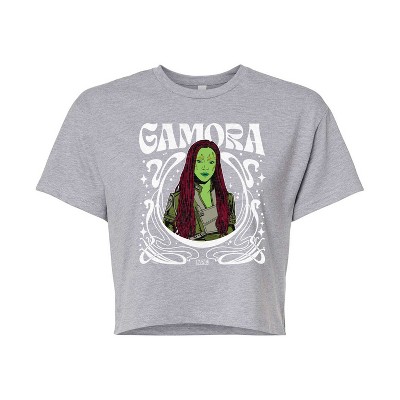 Women's - Marvel - Guardians of the Galaxy Gamora Art Nouveau Cropped Graphic T-Shirt