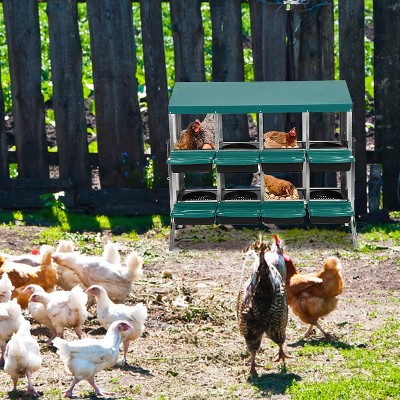 Nesting Boxes for Chickens, with Compartment Chicken Egg Laying Nest Box for Hens