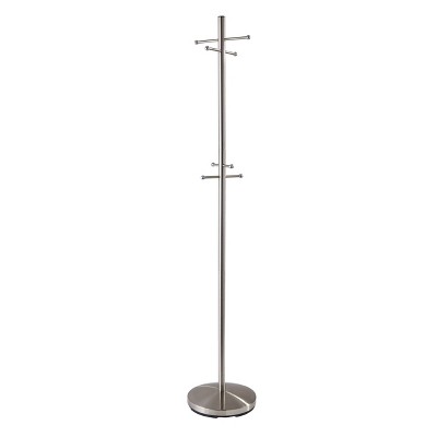 Adesso Coat Rack Steel: 67" High Metal Frame, 8 Hooks, Spot Clean, Adult Assembly Required