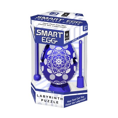 Bepuzzled Smart Egg Blue Labyrinth Puzzle Brainteaser - 3pc: Educational Problem Solving, Fine Motor Skills