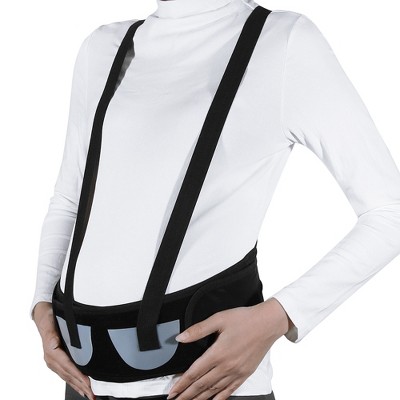 Unique Bargains Maternity Belt Abdomen Back Support Pregnancy Band with Shoulder Strap Beige 1PC