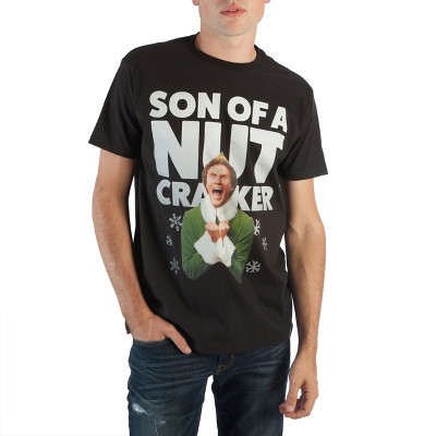Elf Movie Son Of A Nut Cracker Mens Black T-Shirt