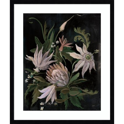 21" x 25" Flower Show I Crop Neutral by Julia Purinton - Amanti Art: Botanical Lithograph, Hardwood Frame