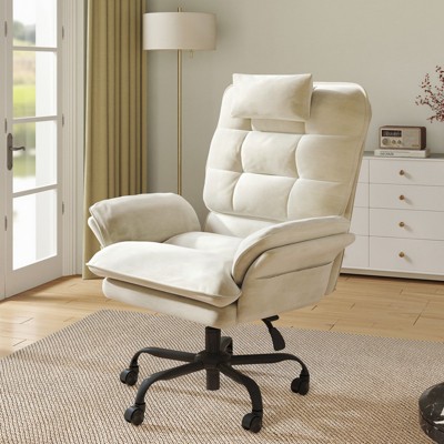 Bestier Big and Tall Executive Office Chair with Flip-Up Arms, Adjustable Height, Reclining Office Chair with Headrest & Side Pockets