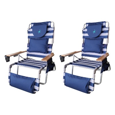 Ostrich Deluxe Padded 3-N-1 Outdoor Lounge Reclining Beach Chair