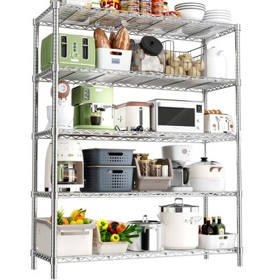 Adjustable Garage Wire Shelving Unit for Kitchen, Laundry Room, Pantry, Warehouse, Basement