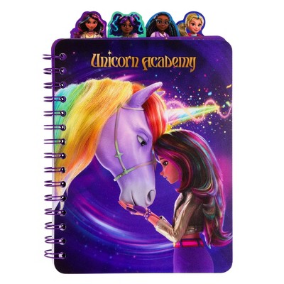 Inkology, LLC Unicorn Academy 4-Tab Spiral Notebook With 160 Dotted Sheets | 6 x 9 Inches