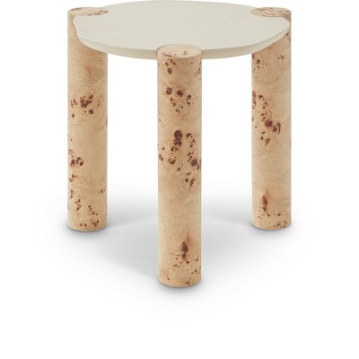 Meridian Furniture,Thor Natural Burl Wood End Table