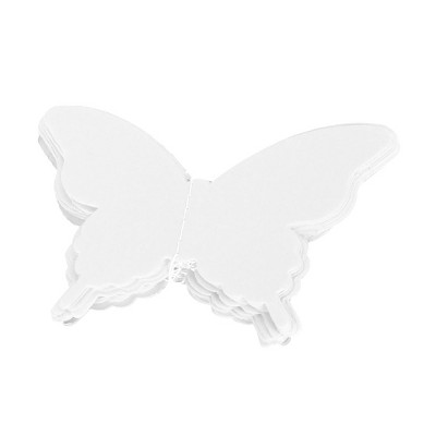 Unique Bargains Paper Wedding Party Butterfly Shaped Crafting String Hanging Garland Ornament White