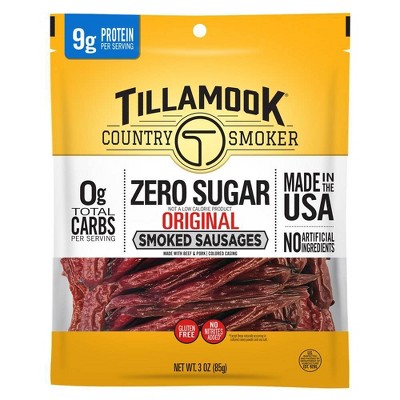 Tillamook Country Smoker Zero Sugar Original Smoked Sausages Sticks - 3oz