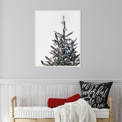 Amanti Art 23"x28" Disco Christmas Tree I by Victoria Barnes Framed Canvas Wall Art Print