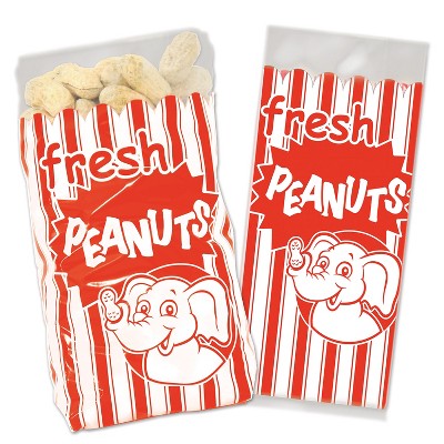 Beistle Peanut Bags, 4" x 9.5" x 2", (50/Pkg) Multicolored
