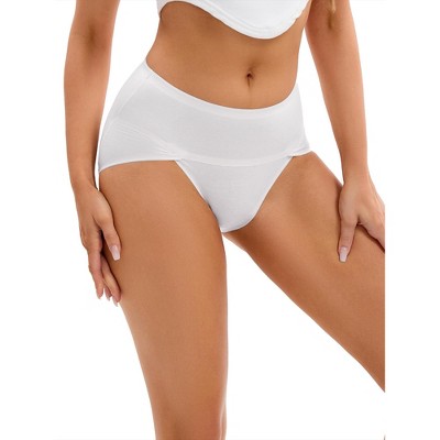 INSPIRE CHIC Women's Hi-Cut High Waist Full-Coverage Briefs Available in Plus Size