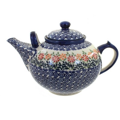 Blue Rose Polish Pottery C001 Manufaktura Large Teapot