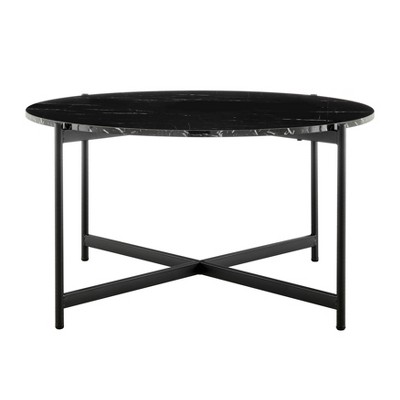35" Round Marble Finish Coffee Table - Danya B.