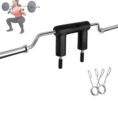 Safety Squat Bar, 700LB Fitness Squat Bar With 2 Barbell Clips, 2 inch Sleeve Barbell with Comfortable Neck Pad for Free Weights Strength Training