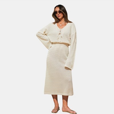 Women's Comfy Classic Beige Midi Cover-Up Dress - Cupshe