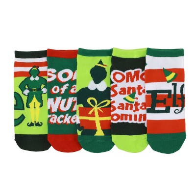 Elf Movie Quotes Women's 5-Pair Ankle Socks