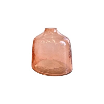 Slickblue Handcrafted Hammered Glass Bud Vase, Available in Multiple Color & Size Options, Ideal for Flower Display