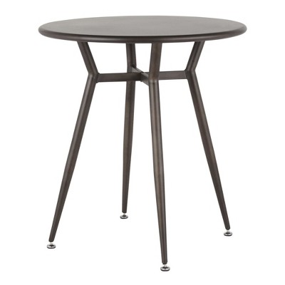 NicBex Round Dining Table 27.75" Industrial Round Dinette Table with Metal Frame for Kitchen, Dining Room