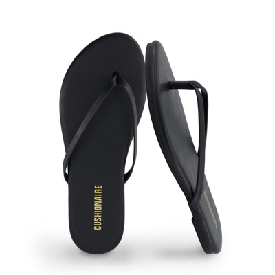 CUSHIONAIRE Cruise Flip Flops for Women Footwear | Vacation Beach Essentials | Casual Sandals with Wide Widths