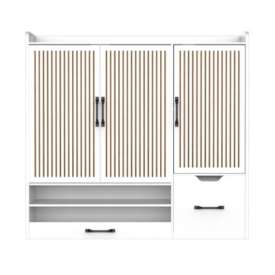 TiramisuBest Hidden Slim Shoe Cabinet with 4 Drawers, Narrow Entryway Storage Rack for Hallway, Bedroom, Foyer,Gray