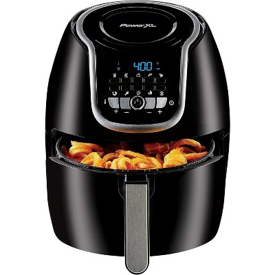 PowerXL Air Fryer 7 QT Maxx Classic, Extra Hot Air Fry, Cook, Crisp, Broil, Roast, Bake, High Gloss Finish, Nonstick, Black