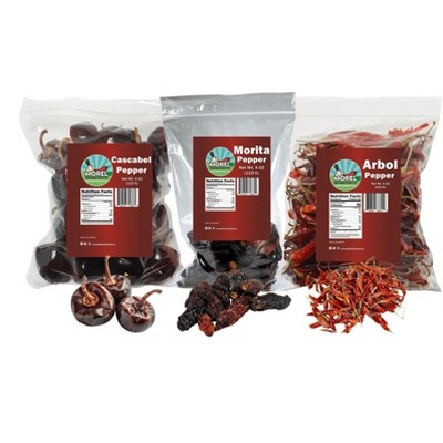 Morel Distribution Co | Dried Chile Peppers Variety Pack (12 oz Total) Cascabel Chiles, Morita Chiles and Arbol Chiles. Salsa Trio Peppers.