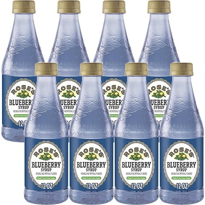 Rose’s Blueberry Syrup 8 Pack 12 OZ Bottle, | Perfect for Cocktails, Beverages, and Mixers
