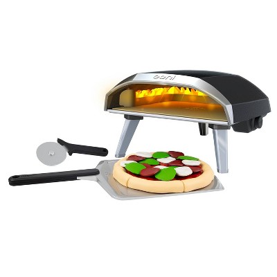 Casdon Ooni Toy Pizza Oven with Pizza Peel, Pizza Cutter Wheel and Toppings - Featuring Flame-Effect Light To Mimic Real Life!