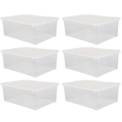 Basicwise Plastic Storage Container, Shoe box