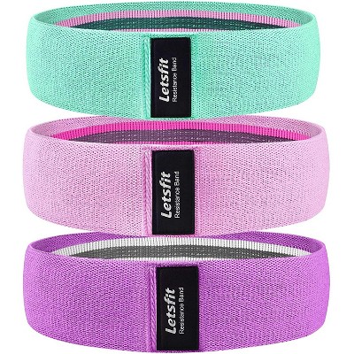 Letsfit Booty Bands, Resistance Bands Set for Legs Exercise Bands - 3pack - JSD05 - Multi M: 14.7inches