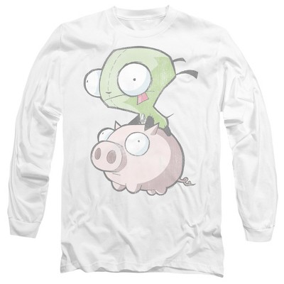 Men’s Invader Zim Gir And Pig Long Sleeve T-Shirt