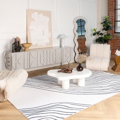Rug Branch Minimalist Abstract Zebra Print Indoor Soft Area Rug