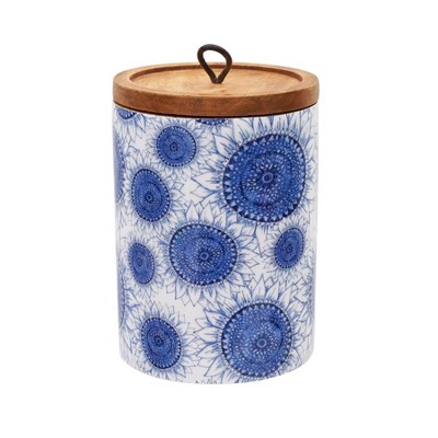 Gallerie II Blue Harvest Canister Lg
