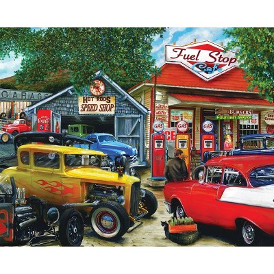 Springbok Hot Rod Cafe Jigsaw Puzzle - 1000pc: Memory Skills, Shapes & Colors, 24"x30"