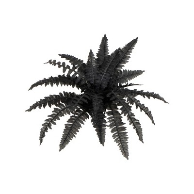 Nearly Natural 19-in Artificial Halloween Black Boston Fern - Set of 6