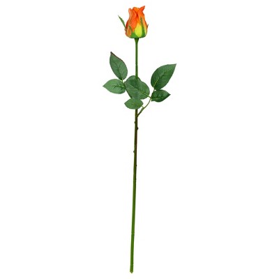 Allstate Floral Two-Tone Rose Bud Artificial Floral Stem Spray - 23.5" - Orange and Yellow